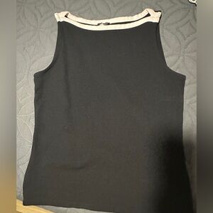 Talbots Black and White Tank Top
